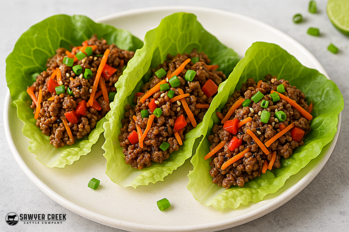Quick, easy, and delicious Grass-Fed Beef Lettuce Wraps