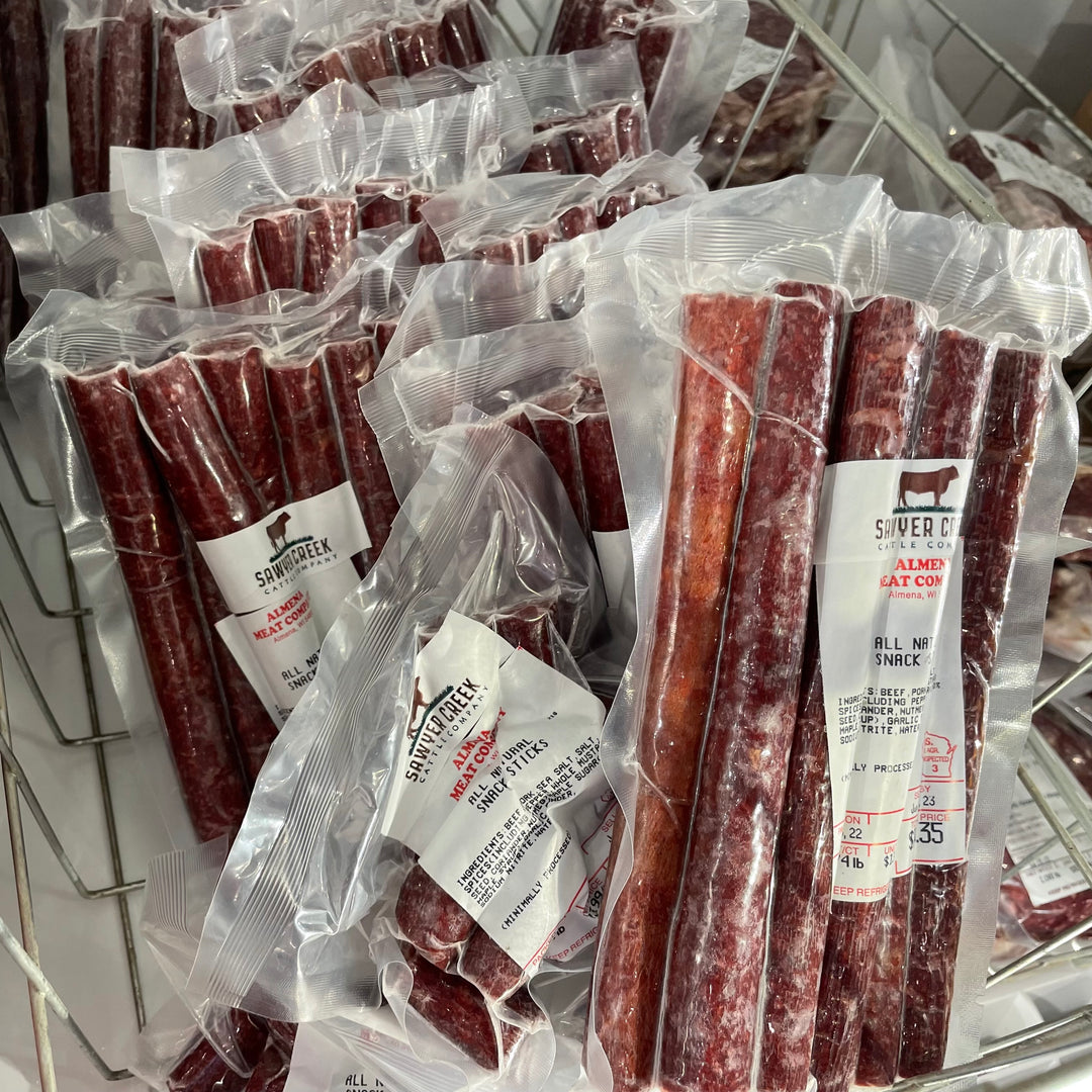 Beef Snack Sticks – All-Natural Beef or Garlic Flavored (no nitrates)